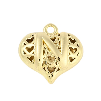 Hollow Brass Pendants for Valentine's Day KK-M289-03N-G-1