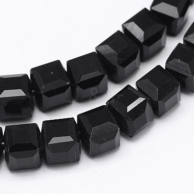 Faceted Cube Glass Bead Strands X-EGLA-E041-5mm-A04-1