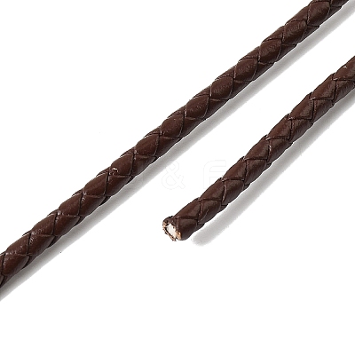 Braided Leather Cord with Core WL-F009-B01-4mm-1-1