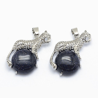 Natural & Synthetic Mixed Stone Pendants KK-E757-C-P-1