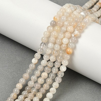 Natural White Moonstone Beads Strands G-D294-4mm-01-1