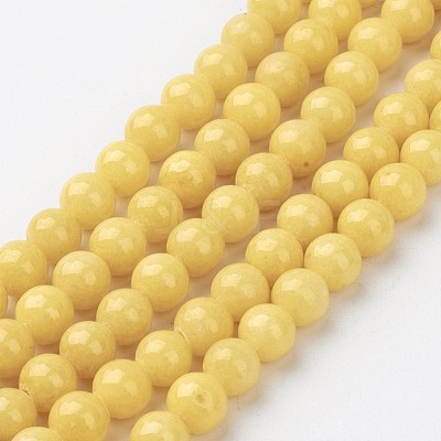 Natural Mashan Jade Round Beads Strands X-G-D263-6mm-XS07-1