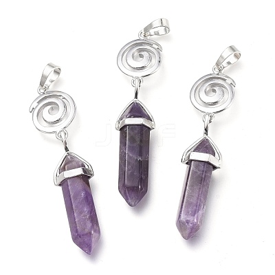 Natural Amethyst Pointed Big Pendants G-D0021-01P-06-1