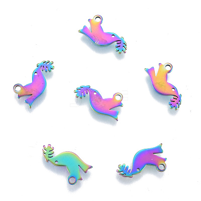 Ion Plating(IP) 201 Stainless Steel Charms STAS-N098-130M-1