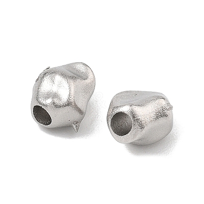 Hammered 304 Stainless Steel Beads STAS-B127-01P-10-1