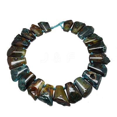 Natural Brazilian Agate(Dyed & Heated ) Graduated Beads Strands G-B165-B02-1