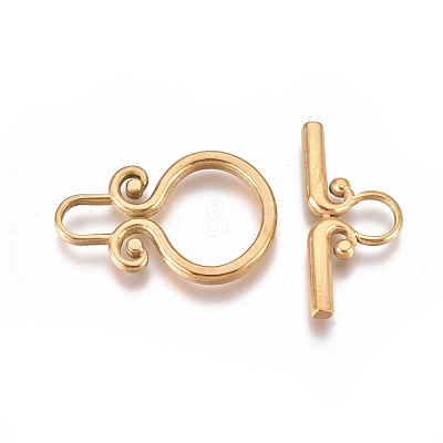 Ion Plating(IP) 304 Stainless Steel Toggle Clasps STAS-L247-004G-1