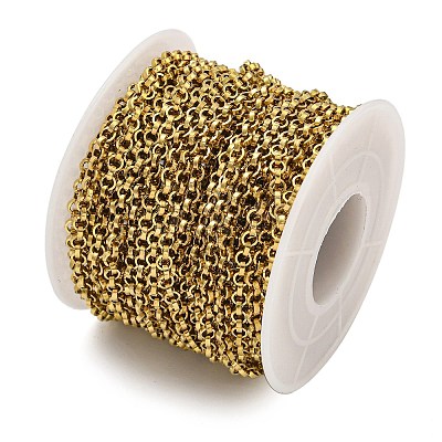 Ion Plating(IP) 304 Stainless Steel Rolo Chains CHS-G038-02G-1