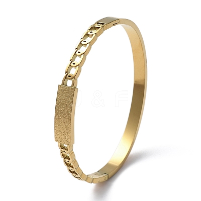 Ion Plating(IP) 304 Stainless Steel Hinged Bangles for Women BJEW-A011-21G-1