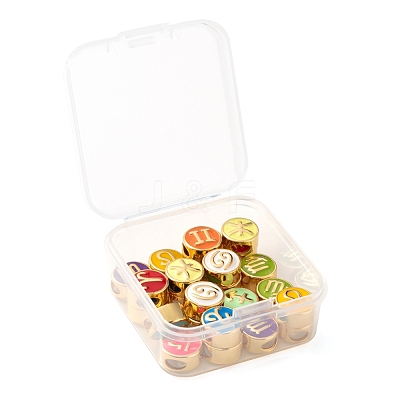 24Pcs 12 Style Brass Enamel Beads KK-LS0001-44-1