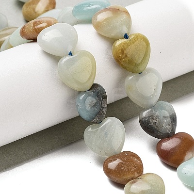 Natural Flower Amazonite Beads Strands G-B022-29C-1