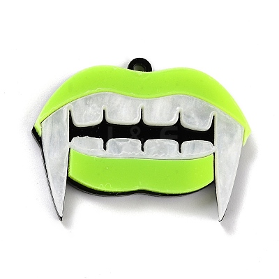 Western Style Fluorescent Acrylic Pendants BACR-I001-01C-1