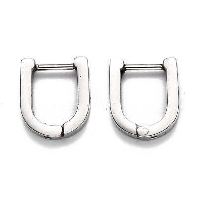 Tarnish Resistant 304 Stainless Steel Huggie Hoop Earrings STAS-H156-12B-P-1