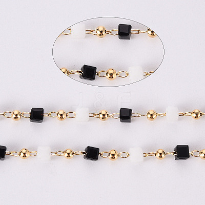 Handmade Acrylic Beaded Chains CHC-S012-001-A02-G-1