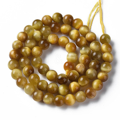 Natural Tiger Eye Beads Strands G-S300-6mm-107H-01-1