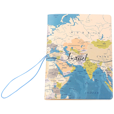 1Pcs Imitation Leather Passport Holder Cover Case AJEW-CN0001-12C-1
