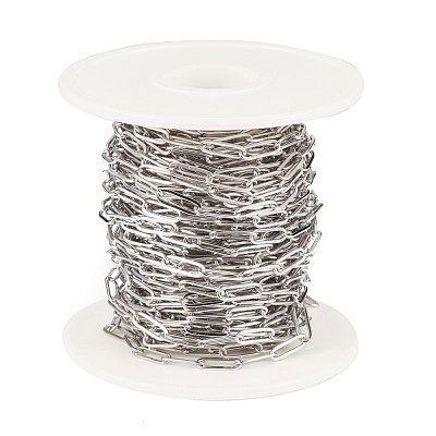 Tarnish Resistant 304 Stainless Steel Paperclip Chains STAS-K209-07P-1