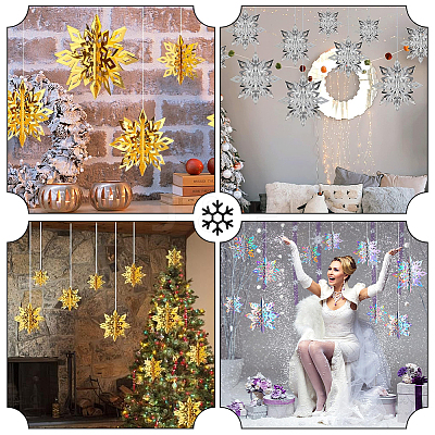 18Pcs 3 Styles Christmas Theme Plastic Decorations DIY-SC0026-69-1