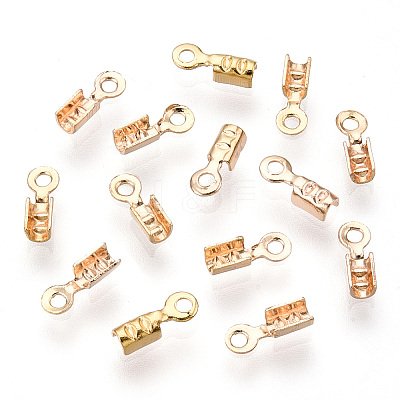 Brass Folding Crimp Ends X-KK-Q735-75G-1