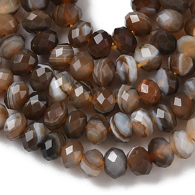 Natural Banded Agate Beads Strands G-D344-A34-04-1