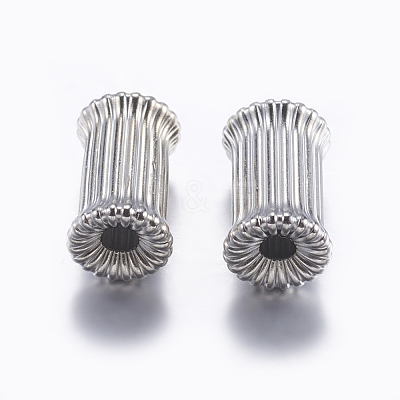 Brass Corrugated Beads KK-K197-31-1