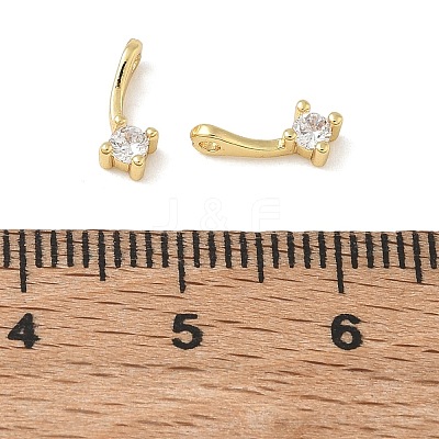 Brass Pave Clear Cubic Zirconia Charms CU-CBA9FFD-11G-07-1