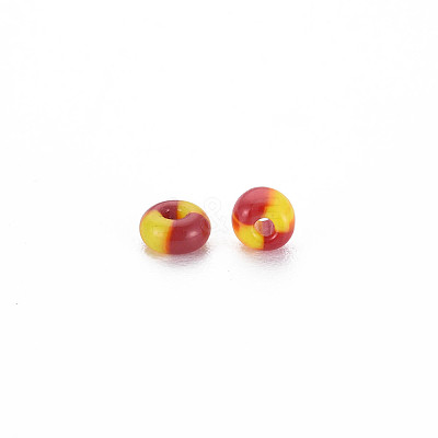8/0 Two Tone Opaque Glass Seed Beads SEED-T006-01B-A06-1