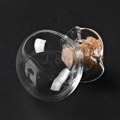 Lucky Bag Shape Glass Cork Bottles Ornament AJEW-A039-02B-1