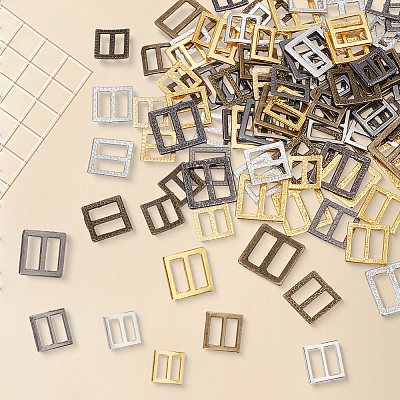 120Pcs 12 Styles Alloy Tri-Glide Adjuster Buckles FIND-CY0001-82-1