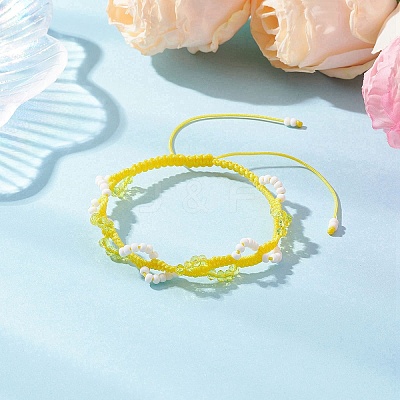 Glass Seed Beads Braided Beaded Bracelets for Women BJEW-MZ00215-05-1