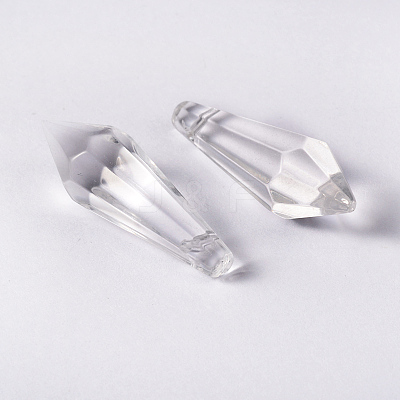 Faceted Glass Pendants GD14x37mmC01-1