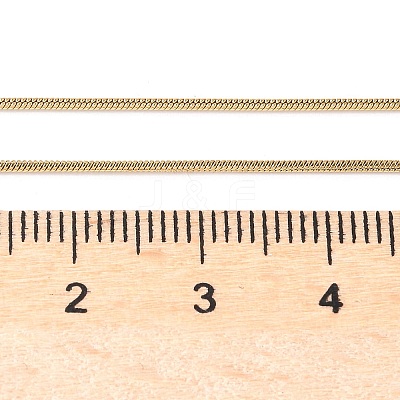 Ion Plating(IP) 304 Stainless Steel Snake Chains Necklaces STAS-F094-23G-1