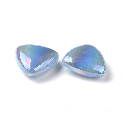 Rainbow Iridescent Plating Acrylic Beads OACR-A010-11D-1