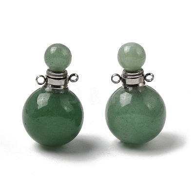 Natural Green Aventurine Perfume Bottle Pendants GG-CBA7610-02P-08-1