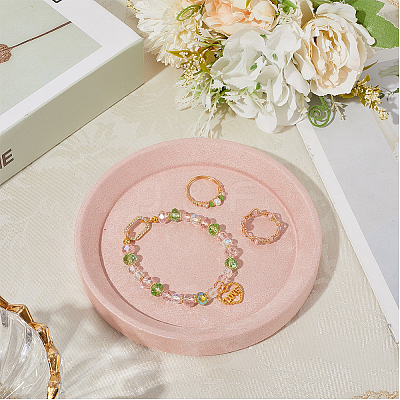 Solid Wood Covered with Velvet Jewelry Display Trays for Earrings Rings Necklaces Bracelets AJEW-WH20075-003A-1