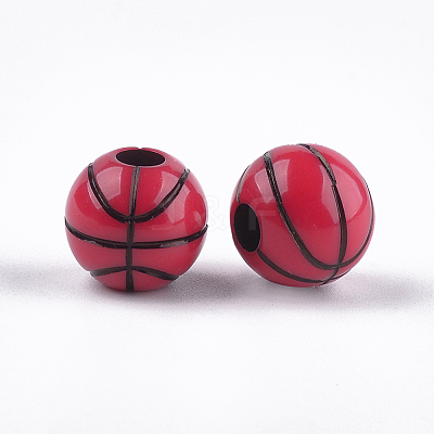 Craft Style Acrylic Beads X-MACR-T023-12B-1