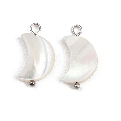 Natural Shell Moon Pendants X1-STAS-D378-37P-1
