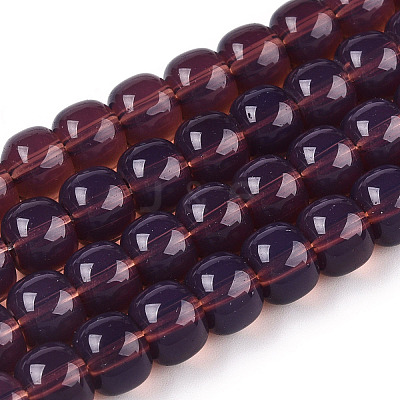 Imitation Jade Glass Beads Strands GLAA-NH0002-A04-1