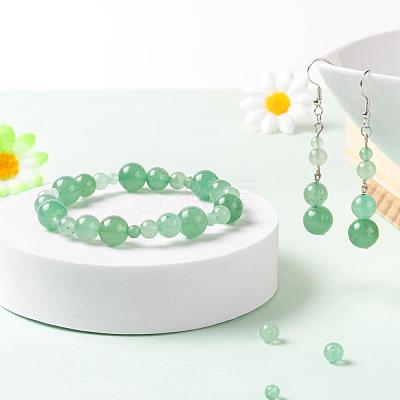 340Pcs 4 Sizes Natural Green Aventurine Beads G-LS0001-23-1