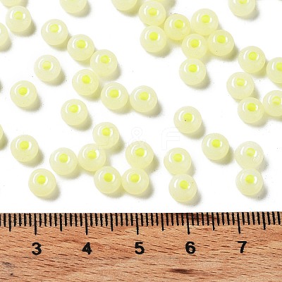 Imitation Jade 3/0 Glass Seed Beads SEED-Z001-A-A07-1