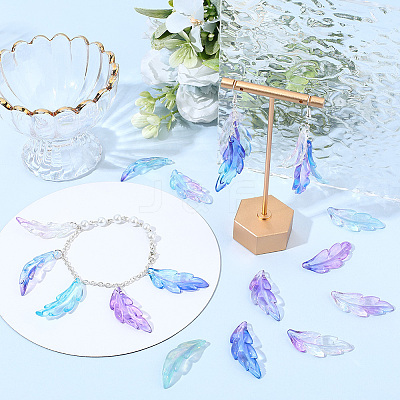 120Pcs 120Pcs 8 Colors Plastic Pendants FIND-SC0020-72-1
