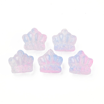Two Tone Transparent Spray Painted Glass Beads GLAA-Q092-02-C10-1