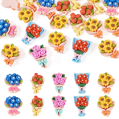 20Pcs Opaque Resin Cabochons CRES-TA0001-85-1