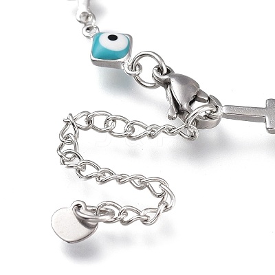 304 Stainless Steel Link Bracelets BJEW-M203-08P-1