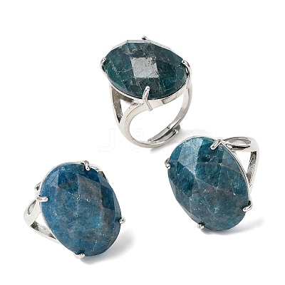 Natural Apatite Finger Rings RJEW-C154-01J-1