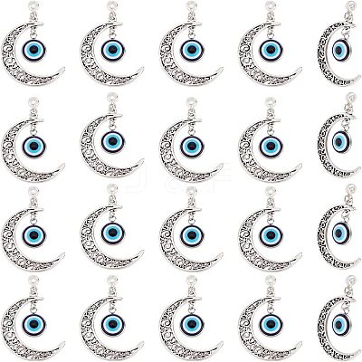 Alloy Hollow Moon Big Pendants FIND-NB0002-45-1