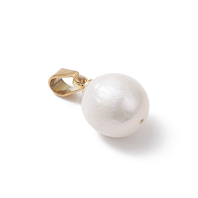 Natural Baroque Pearl Keshi Pearl Pendants PALLOY-JF04827-1