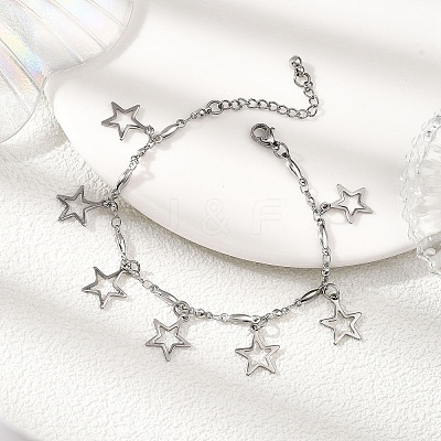 304 Stainless Steel Charms Bracelets BJEW-JB12840-1