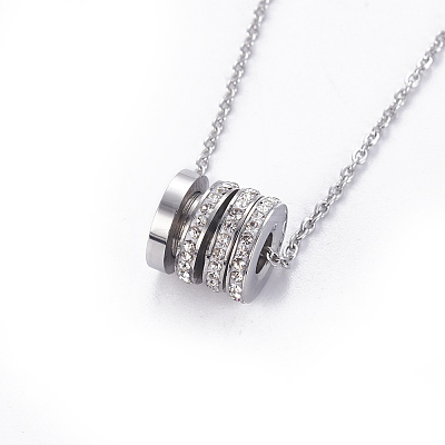 304 Stainless Steel Pendant Necklaces NJEW-F264-25P-1