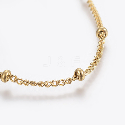 304 Stainless Steel Anklets AJEW-H013-04G-1